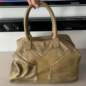 Yves Saint Laurent Olive/Tan Leather Satchel